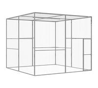 Vidaxl Cage Pour Chat 3x3x2,5 M Acier Galvanisé