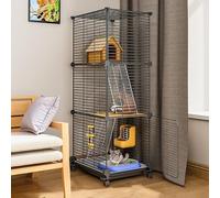 Cage pour chat à l'intérieur, cage pour petits animaux, parc pour chats, furets, chinchillas, utilisation en intérieur, design DIY pour petits animaux de compagnie