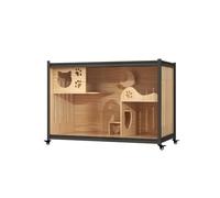 Cage pour chat Armoire en bois Cadre d'escalade pour chat Villa pour chat de luxe Espace extra large Armoire à chat intérieur Armoire à vitrine Nid pour chat