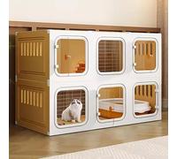 Cage pour chat avec bac à litière et hamac, parc d'intérieur pour petits animaux, convient pour chats, furets, chinchillas, lapins