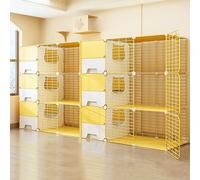 Cage pour Chat avec Bac À Litière pour Chat, Chatterie, Villa pour Chat, Cage D'élevage, Espace Extra Large, Parc pour Animaux de Compagnie Design DIY (Size : 210x45x105)