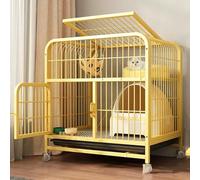 Cage pour chat avec roulettes rotatives à 360 °, enclos DIY avec hamac, plateau et échelles, parc pour petits animaux