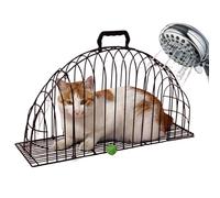Cage pour Chat - Cage De Toilettage Anti-Griffes pour Chats - Outil en Maille Métallique pour Lavage et Toilettage des Animaux de Compagnie Voyage Trajet en Voiture Maison et Usage en Intérieur pour