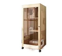 Cage pour Chat Cage for Chat Maison litière for Villa for à Deux étages for for d'intérieur Armoire for fermée for en Bois Maison pour Animaux