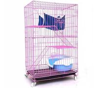 Cage pour Chat Cage pour Animaux de Compagnie Environnement de Vie à Plusieurs Niveaux Spacieux et Confortable Chien Lapin Cage pour Cochon d'Inde Idéal pour Les Petits Animaux Chatterie de Balcon Fa