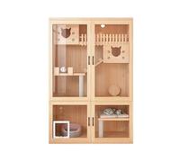 Cage pour chat Cage pour chat Villa pour chat en bois Maison pour chat domestique Espace extra large Maison pour chat intérieur Lit de luxe pour chat