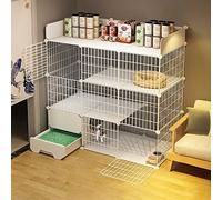 Cage pour Chat - Cages pour Chat Intérieur Bricolage Parc pour Chat Enclos pour Chat en Fil Métallique Amovible Chenils pour Chat avec Litière pour Chat Fermée Caisses pour Petits Chiens - pour Peti