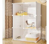 Cage pour chat - Cages pour chiens de taille moyenne, parc pour hamster, parc pour chat, parc pour animal domestique, filet en métal avec porte pour lapins, hérissons, chat, cochons d'Inde, accessoire