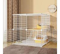 Cage pour chat - Cages pour chiens de taille moyenne, parc pour hamster, parc pour chat, parc pour animal domestique, filet en métal avec porte pour lapins, hérissons, chat, cochons d'Inde, accessoire
