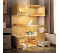 Cage pour Chat - Caisses pour Chats d'intérieur, Cages pour Chats, Parc pour Chats d'intérieur, Durable et Facile à Entrer et à Sortir pour 1 à 2 Chats, Furet, Chinchilla, Lapin, Petits Anim