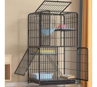 Cage pour Chat Chatterie intérieure Multicouche Grande Plate-Forme Bricolage clôture pour Chat chenil en métal adapté à 1-2 Chats, Petits Animaux clôture pour Chat en Plein air Voyage, campi