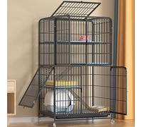 Cage pour Chat Chatterie intérieure Multicouche Grande Plate-Forme Bricolage clôture pour Chat chenil en métal adapté à 1-2 Chats, Petits Animaux clôture pour Chat en Plein air Voyage, campi