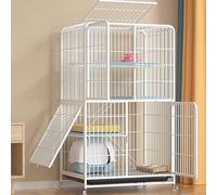 Cage pour Chat Chatterie intérieure Multicouche Grande Plate-Forme Bricolage clôture pour Chat chenil en métal adapté à 1-2 Chats, Petits Animaux clôture pour Chat en Plein air Voyage, campi