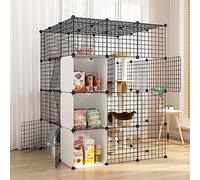 Cage pour Chat d'intérieur Grande Cage pour Chat intérieure - Petites Cages extérieures pour Chat Clôture pour Chat - pour 1 à 3 Chats (Taille : 111x111x146cm-B)