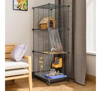 Cage pour chat d'intérieur pour petits animaux pour furets, chinchillas, lapins - Parc pour animaux domestiques à faire soi-même pour une utilisation en intérieur