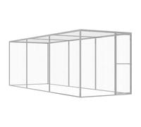 Cage pour Chat extérieur 4,5x1,5x1,5 m en Acier galvanisé Robuste, Porte verrouillable avec charnière à verrou, Grille métallique pour sécurité et Circulation d'air