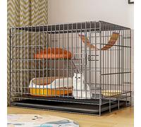 Cage pour Chat Intérieur Grand Espace Libre Environnement de Vie à Plusieurs Niveaux Clôture pour Chat en Fil Confortable Chien Lapin Cage pour Cochon d'Inde Clôture pour Chat en Plein air Idéal pour