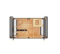 Cage pour Chat Maison for Chat, Villa for, Armoire de Partage for, Bois, Grand Espace, litière for à Plusieurs étages, animalerie, café-Bar for Maison pour Animaux
