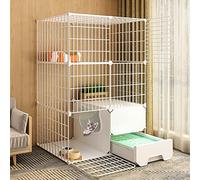 Cage pour chat - Parc pour animal domestique avec porte, design fermé pour petits animaux de compagnie, facile à nettoyer, idéal pour chats, lapins, hérissons et cochons d'Inde