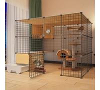 Cage pour Chat - Parc pour Chat, Cages pour Animaux de Compagnie, Cage en métal pour Chats, Filet d'exercice, Cage de clôture pour Petits Animaux, Lapins, hérissons, Chats, cochons d'Inde,