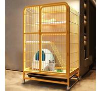 Cage pour Chat sur roulettes, Plusieurs Portes et Parc pour Chat Coulissant en Bas, Lieu d'exercice idéal pour 1 à 2 Chats, Peut Supporter 20 kg