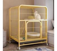 Cage pour Chat sur roulettes, Plusieurs Portes et Parc pour Chat Coulissant en Bas, Lieu d'exercice idéal pour 1 à 2 Chats, Peut Supporter 20 kg