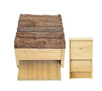 Cage pour chauve-souris d'extérieur - Grand abri en bois résistant aux intempéries - Maison compacte pour chauve-souris | Jardin, cour, chemin, ferme, terrasse, poteaux d'arbres, parc, grange, sentier