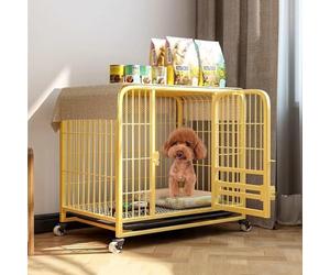 Cage pour chien - 61 cm - Pour un usage domestique - Avec plateau amovible - Convient pour une utilisation en intérieur - Les caisses pour chien en métal conviennent aux chiens pesant jusqu'à 7,5 kg