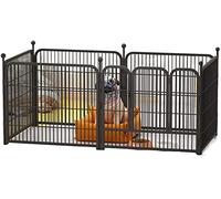 Cage pour Chien Cage for Animaux De Compagnie Clôture Intérieure for Animaux De Compagnie Grand Espace Ensemble De Bielle Petits Et Moyens Chats Et Chiens Et Tailles,Noir,S