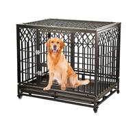 Cage pour Chien Cage for Chien Robuste avec Plateau détachable, Niche intérieure spacieuse for Chien, Cage for Chien de Petite et Moyenne Taille de Style Meuble Mobile