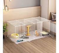 Cage pour Chien Cages à Chat DIY, chenils, Caisse for Chat, condo for Chien, Cage for Petits Chiens, clôture de Cour Portable - for Petits Animaux, Chiots, Chatons(147X75X47CM(2))