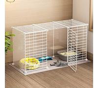 Cage pour Chien Cages à Chat DIY, chenils, Caisse for Chat, condo for Chien, Cage for Petits Chiens, clôture de Cour Portable - for Petits Animaux, Chiots, Chatons(111X39X47CM)