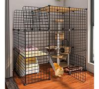 cage pour chien Cages for Chats d'intérieur Grandes, Cage for Chat, Parc for Animaux de Compagnie, Parc for Chien, Chat for Chats d'intérieur, Enclos en métal, Filet d'exercice, Cage de clôture, Petit