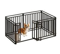 Cage pour Chien Clôture Intérieure en Tubes Carrés Épaissis Espace Très Large, Cage Pliable Idéale pour Touss Les Types de Chiens, Pratique et Durables(120 * 60 * 60cm-7pcs)