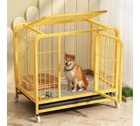 Cage pour chien d'intérieur indestructible avec lucarne, facile à déplacer et à nettoyer, ventilation améliorée pour un confort optimal, convient à toutes les tailles de chiens