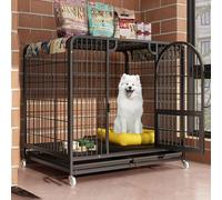 Cage pour Chien d'intérieur Indestructible avec puits de lumière, Facile à déplacer et à Nettoyer, Ventilation améliorée pour Un Confort Optimal, Convient à Toutes Les Tailles de Chiens.