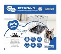 Cage pour chien en fer pliable Duvoplus Gris 47x30x37 cm