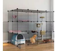 cage pour chien Enclos for chat, cages for petits chiens d'intérieur, parc for animaux de compagnie for chats, parc for chat extra large amovible, cage for petits animaux avec portes(147*75*110cm)