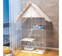 Cage pour Chien for Petits Chiens, enclos extérieur for Chat, chenils en Fil métallique détachables, hamac for Chat, Cage for Animaux de Compagnie, Lieu d'exercice idéal pour