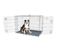 PAITSY Cage pour Chien FortressooXL, Caisse de Transport pour Chien Moyen 107x71x77cm, Pliable, 2 Portes, Plateau Amovible, Utilisation Interieur