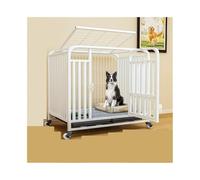 Cage pour Chien Medium Dog Crate with Sliding Indoor Kennel Top for Dogs Up to 90 pounds À Usage Domestique(Blanc)