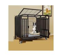 Cage pour Chien Medium Dog Crate with Sliding Indoor Kennel Top for Dogs Up to 90 pounds À Usage Domestique(Noir)