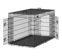 Cage pour Chien Pliable avec 2 Portes - Noir - 136 x 79 x 87 cm - Taille XXXL