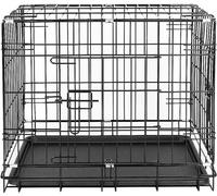 Cage pour chien pliable, construction en fer durable, pour l'intérieur, 24 pouces