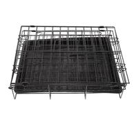 Cage pour Chien Pliante en Fer, Bac Amovible, Verrou | Petits Chiens, Rangement Pratique, Noir, Installation et Démontage Faciles, Usage Domestique