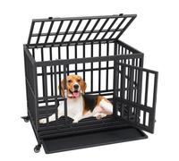 Cage Pour Chien - VEVOR - Cage pour Chien Robuste en Métal sur Roues 95x65x81 cm Plateau Amovible