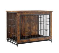 Cage Pour Chien - Vevor - Meuble Cage Pour Chien Bois 82,6x55,6x64 Cm Avec Portes Doubles Et Plateau