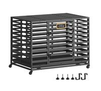 Cage pour Chien XL - Feandrea - Robuste - Extensible - Noir - 107x70x82,5 cm