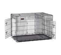 Cage pour chiens 2 portes pliable transportable avec poignées et plateau format