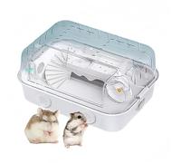 Cage pour cochon d'Inde et lapin - Entièrement transparente - Pour hamster, gerbilles - Cage spacieuse pour hamster, petit animal - Avec accessoires - Blanc 1